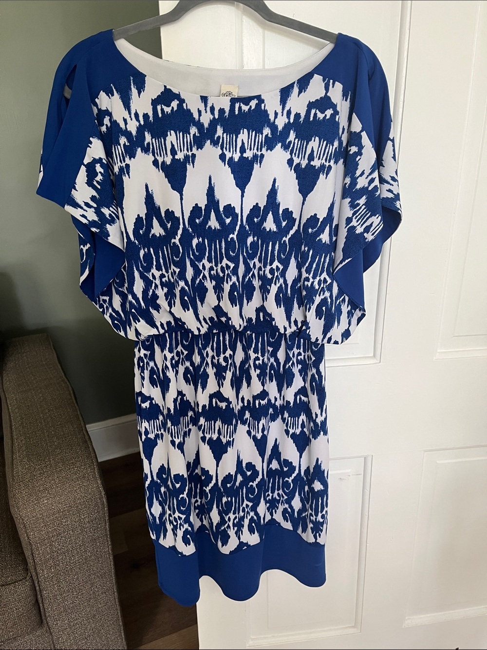 Sangria Dress size 10 Blue White